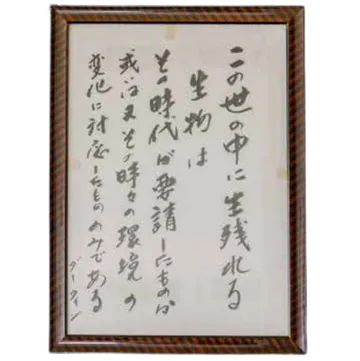額に入った文字